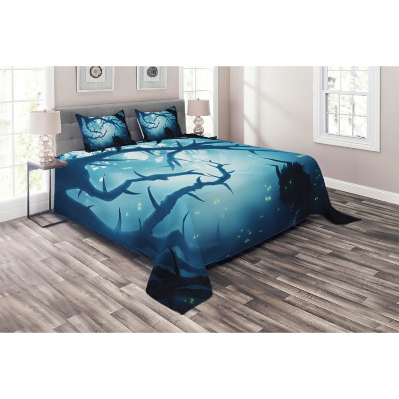 Rustic Polyester Coverlet, King Bedspread + 2 Shams
