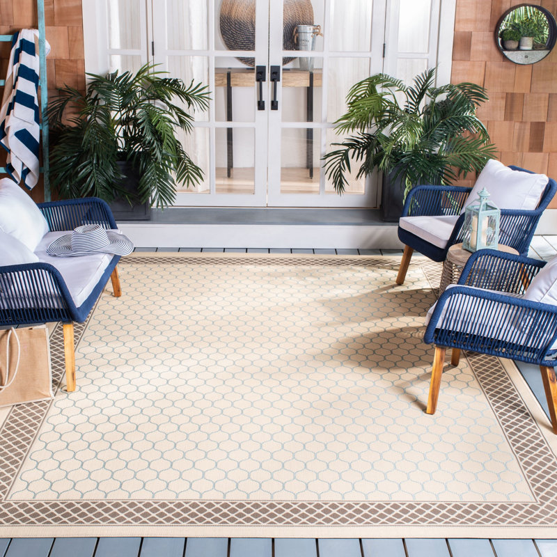 Carolanne Performance Geometric Indoor/Outdoor Area Rug, Rectangle 4' x 5'7"