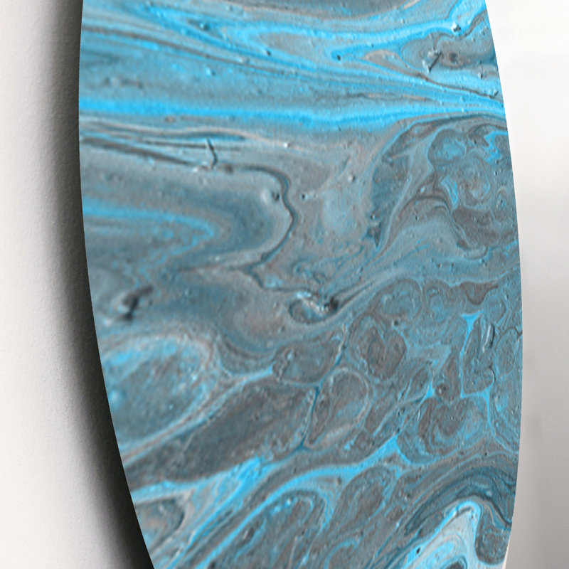 " Blue And Gray Marble Landscape " 3 - Pieces Painting Print