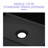 16"X12" Black Ceramic Rectangular Vessel Bathroom Sink