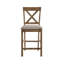 Set of 2 Linen Upholstered Counter Height Chairs