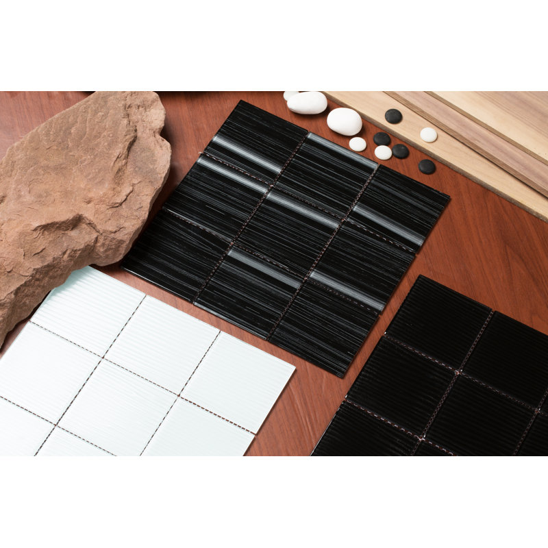 Shilla Glass Grid Mosaic Wall & Floor Tile, White