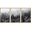 «Misty Forêts of Evergreen Coniferous Trees in an Ethereal Landscape», reproduction de photo sur toile 3 pièces-91965000-91965003