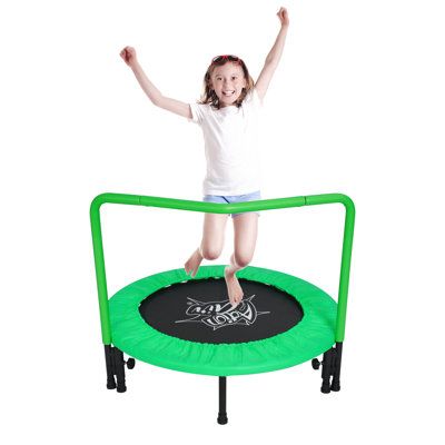 Mini trampoline d'intérieur pliable pour enfant / tout-petit 3 'avec guidon