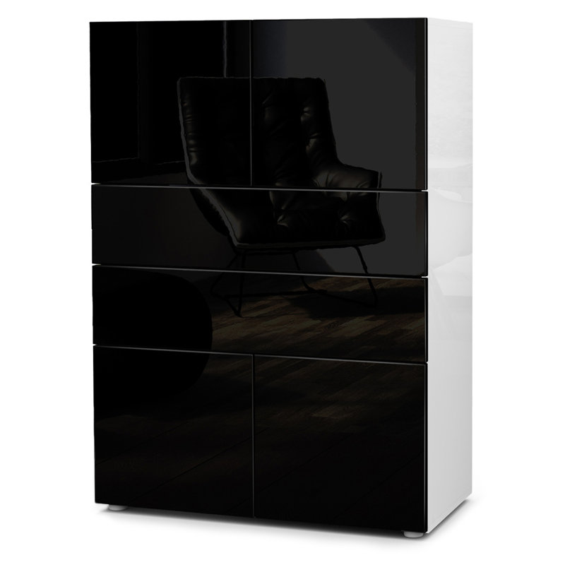 Mccutchen 76cm Sideboard, Black (glossy)