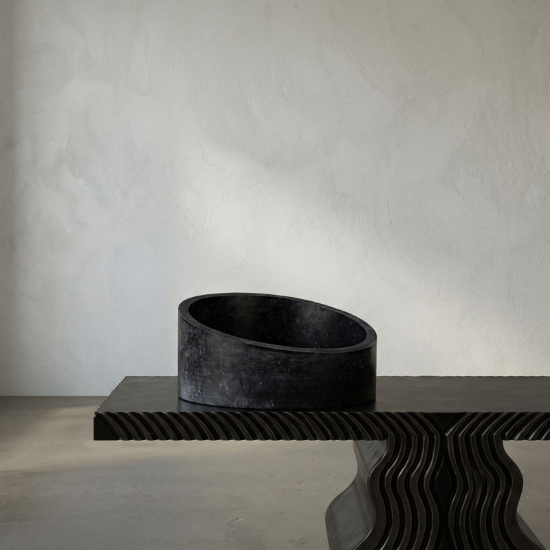 Bol décoratif en marbre Marshall noir