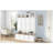 76.7''H Farmhouse Hall Tree with Bench and Cabinet, 4-in-1 Entryway Bench with Coat Rack, Modern Entryway Storage Organizer with Open Cubbies & Hooks for Hallway, Entryway, Living Room-1948800133