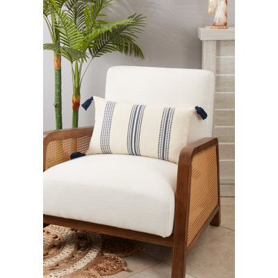 Croetter Collection Striped Cotton Reversible Pillow Cover