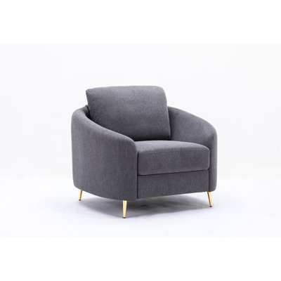 Yuina Gray Linen Chair