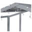 Lit mezzanine simple avec glissoire, échelle et panneau noir - Structure de lit superposé pour enfants en bois massif gris