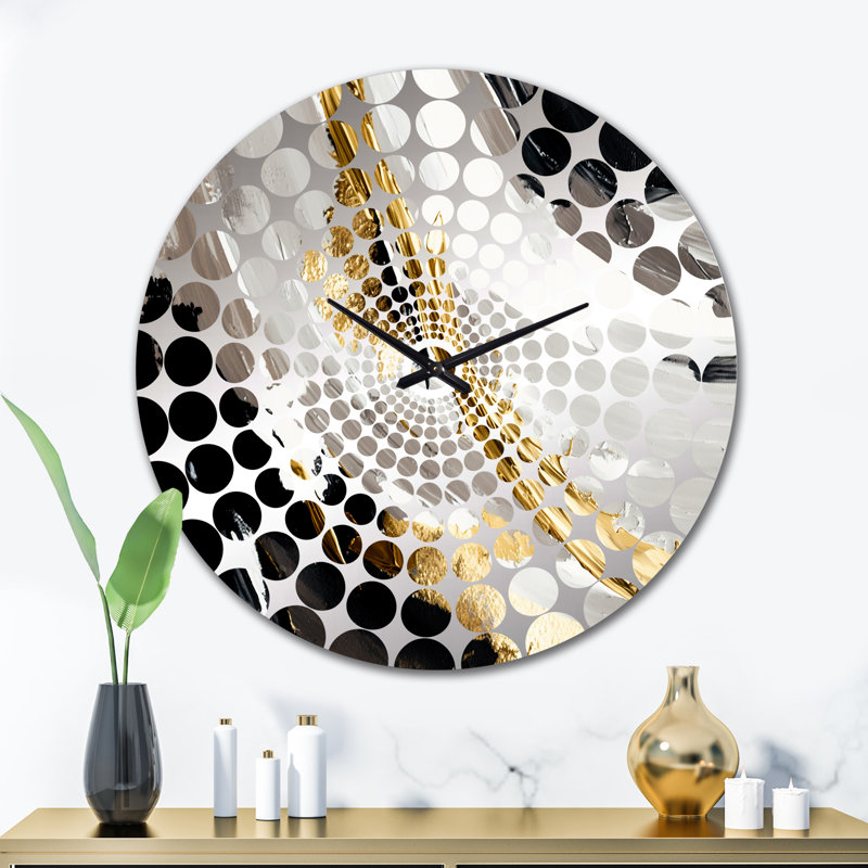 Cerfeuil - horloge murale peinture abstraite, Très grand