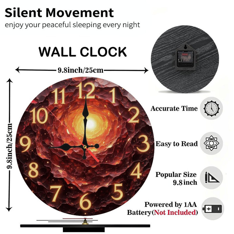 Horloge lumineuse vortex Fiery