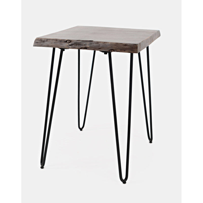 Gordonsville Solid Wood Top End Table, Slate