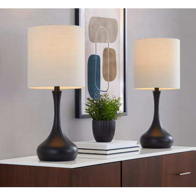 Genie 24" Metal Table Lamp - Set of 2