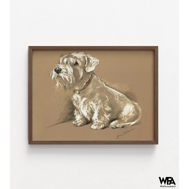 Idée de cadeau mignon terrier blanc, petit art Doggo, impression d'affiche Doggo, impression d'affiche Terrier, cadeau de propriétaire d'animal, art chien blanc