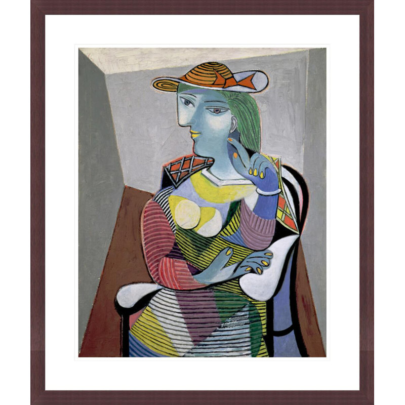 Portrait de Marie-Thérèse par Pablo Picasso, impression giclée sur cadre, H 27,71 po x l 23,5 po
