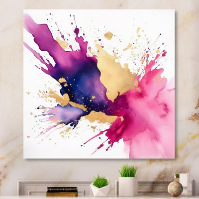 «Mauve et rose», art mural Fractals