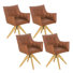 Aikin Vegan Leather Swivel Armchair