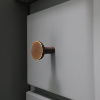 Poignée d'armoire moletée