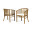 Chaise de patio en acacia avec coussin-1594772688