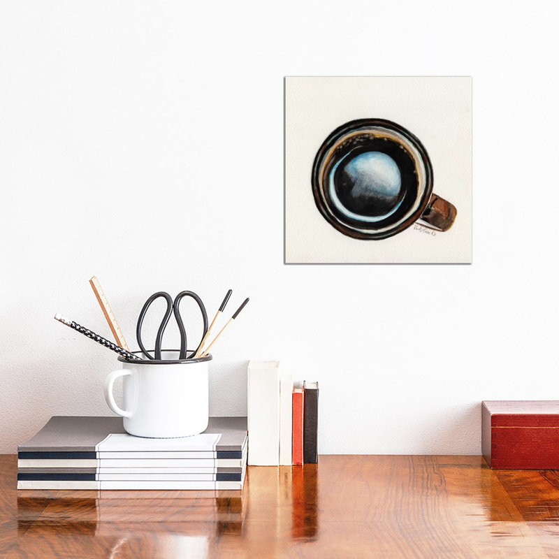 Brown Coffee Cup by Jennifer Redstreake - Wrapped Canvas Print, 30.48 cm H x 30.48 cm W