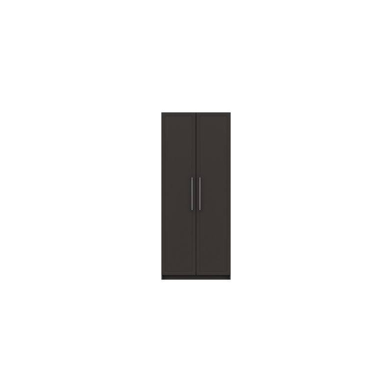 Allenna 2 Door Manufactured Wood Wardrobe, Graphite Gloss