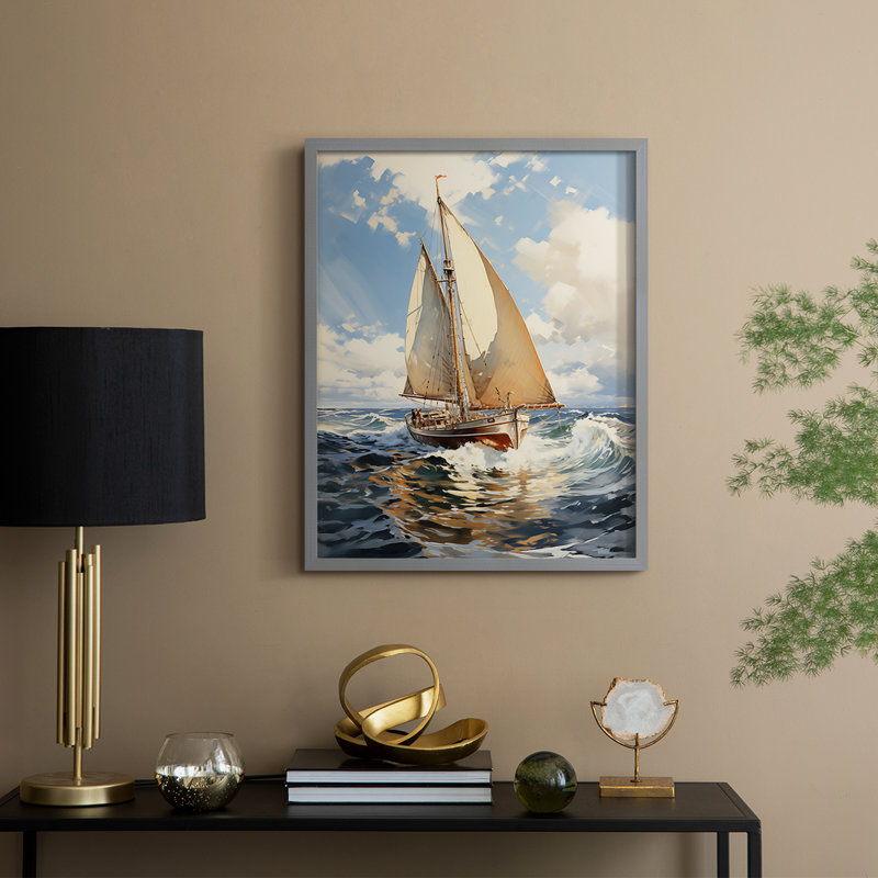 NAUTICAL Series CCGLX - Impression encadrée de qualité supérieure - Prêt à être accroché - Aucun clou requis, Noir