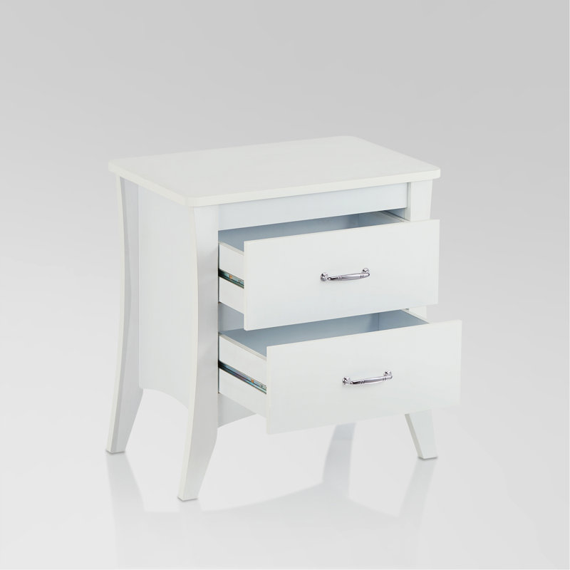 Table d'appoint à finition blanche