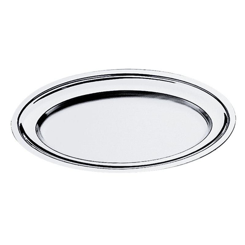 Assiette de service ovale avec bord renforcé, L: 17 3/4 po, l: 12 5/8 po