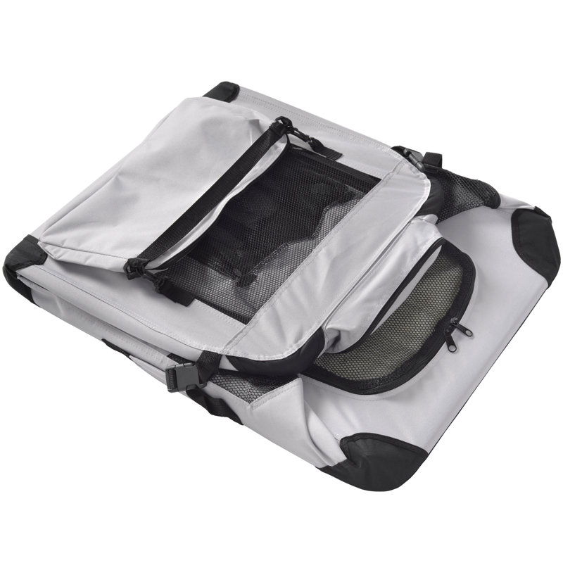 Chorley Collapsible Soft-Sided Crate with 1 Door, Medium (42 cm H x 42 cm W x  60 cm L), Grey