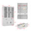 White 2-Drawer Bookcase With Glass Doors-1104905685