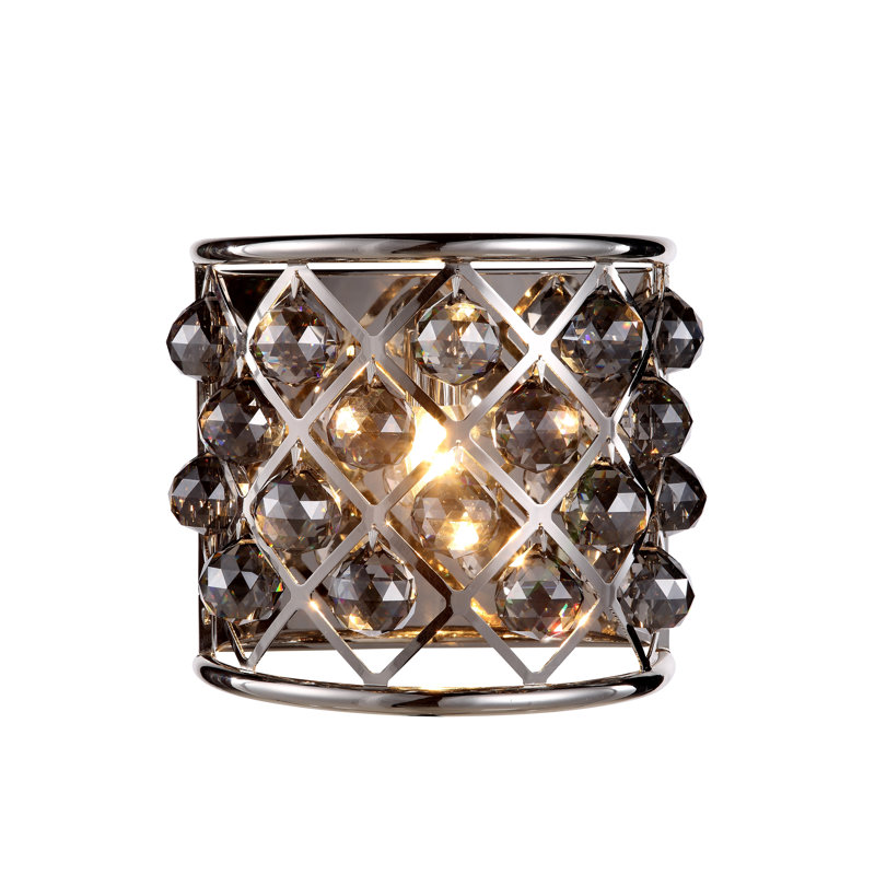 Swinney Flush Mounted Sconce, Silver Grey, Polished Nickel