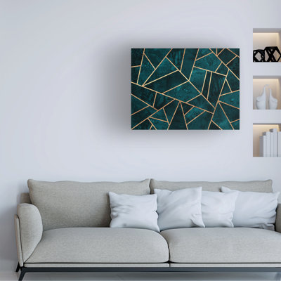 Art sur toile bleu turquoise, Elisabeth Fredriksson