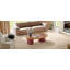 Table basse ovale en bois avec rangement 45,3 po, facile à assembler