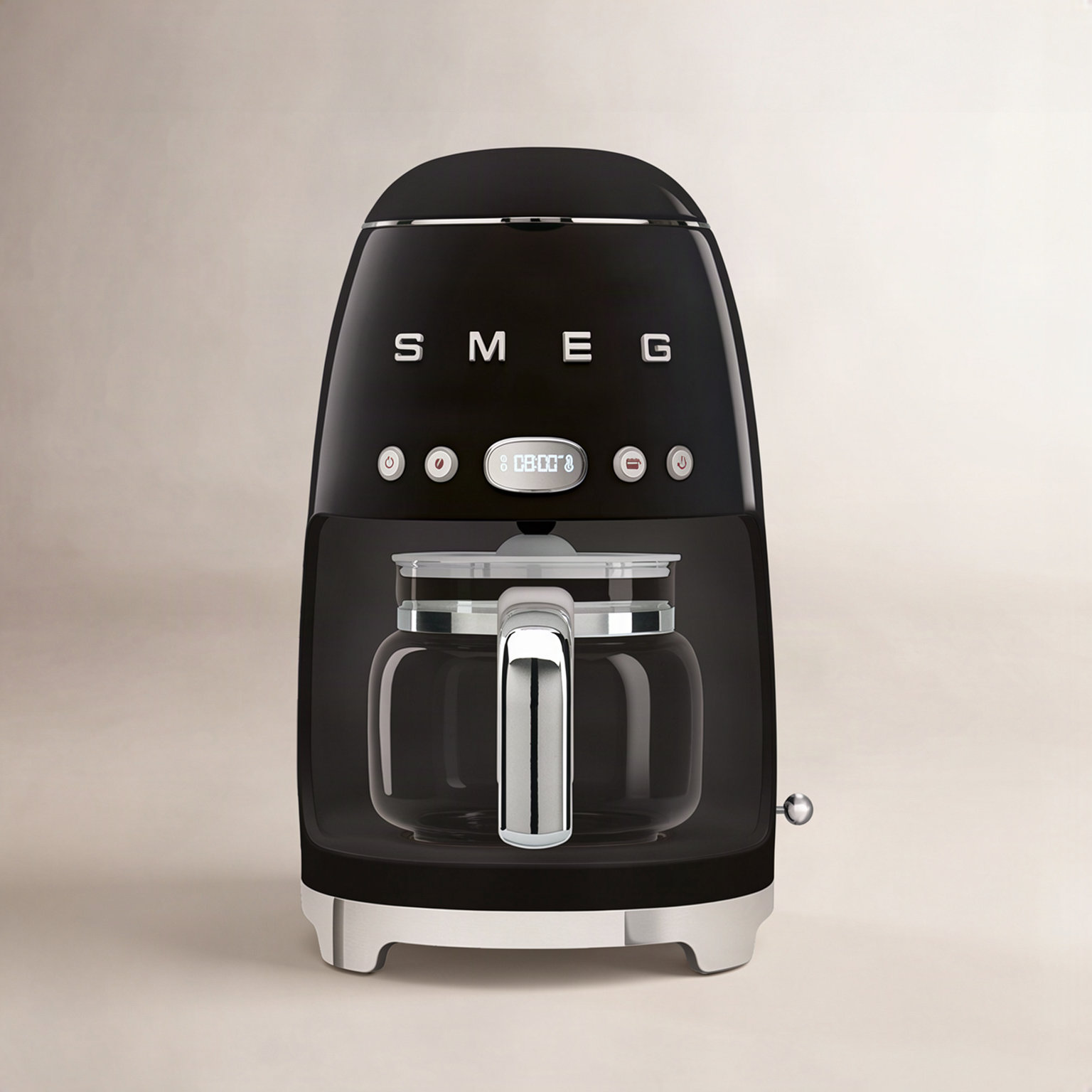 SMEG 50's Retro 10-Cup Drip Coffee Machine, Black