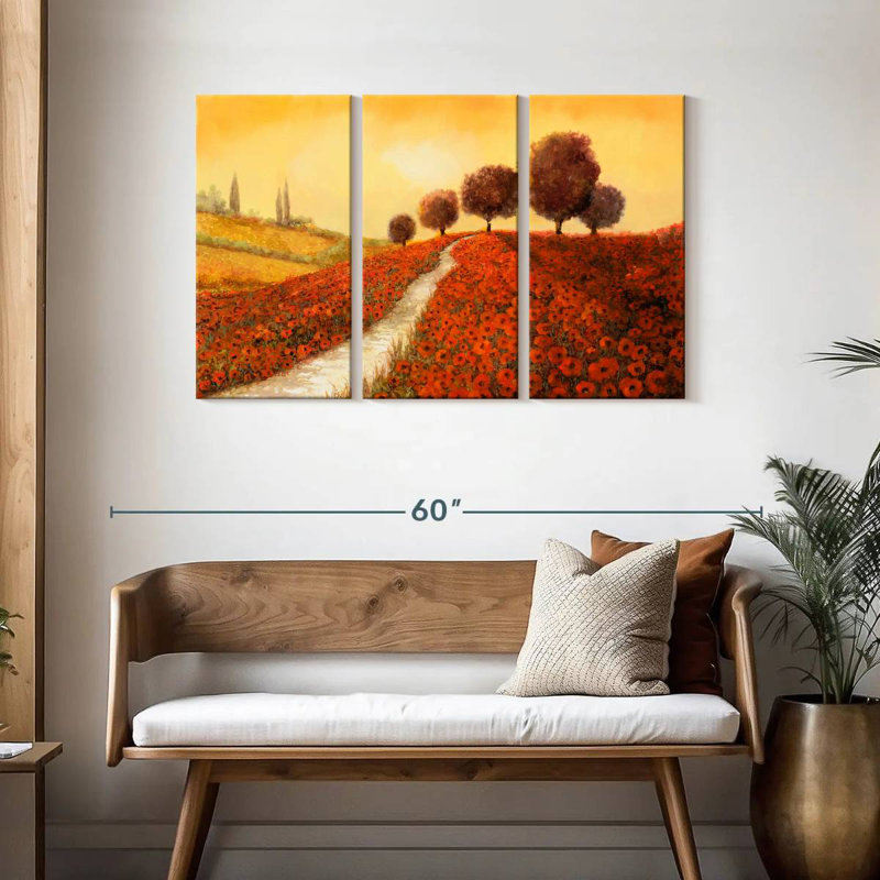Alvord La Collina Dei Papaveri, H 28 po x l 45 po
