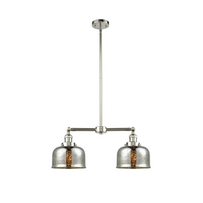 Large Bell 8" - 2 Light 21" Island Light