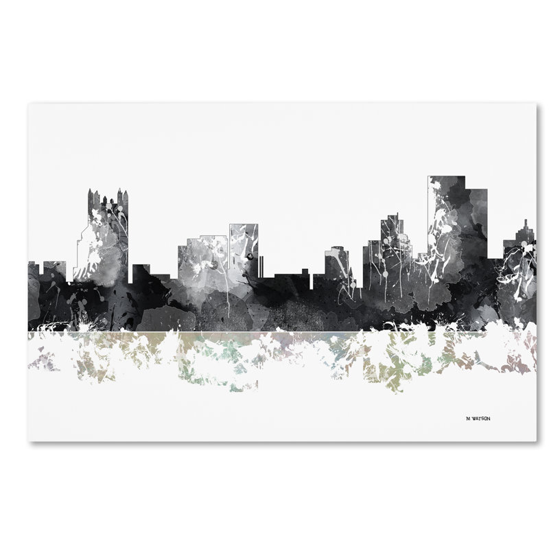 « pittsburgh pennsylvanie horizon bg-1 », reproduction d’impression sur toile, H 12 po x l 19 po x P 2 po