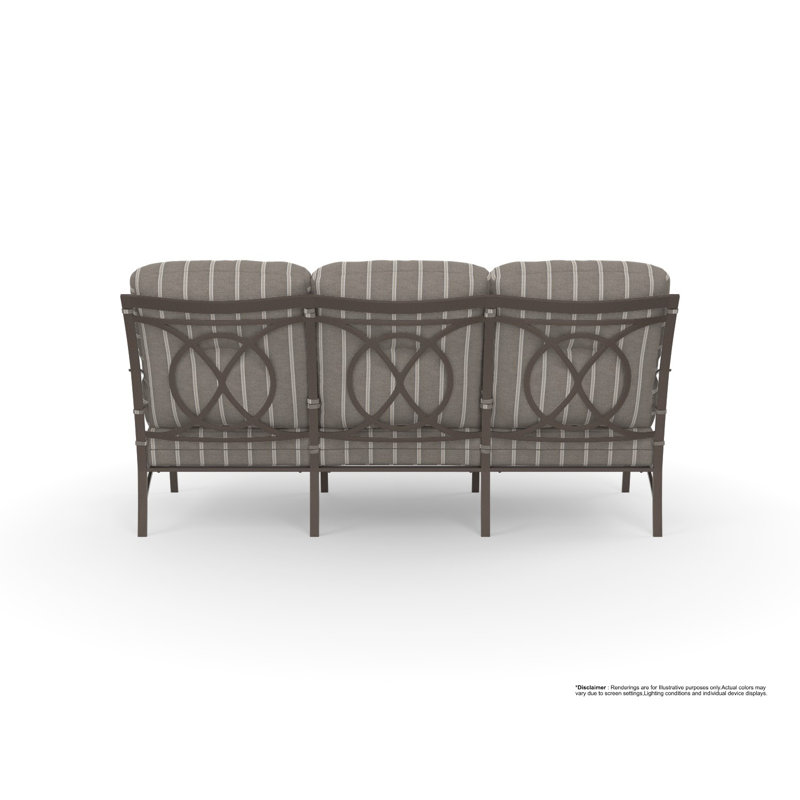 Pasadera Outdoor 3 - Seat Patio Sofa, Namibia Grey, Copper Creek