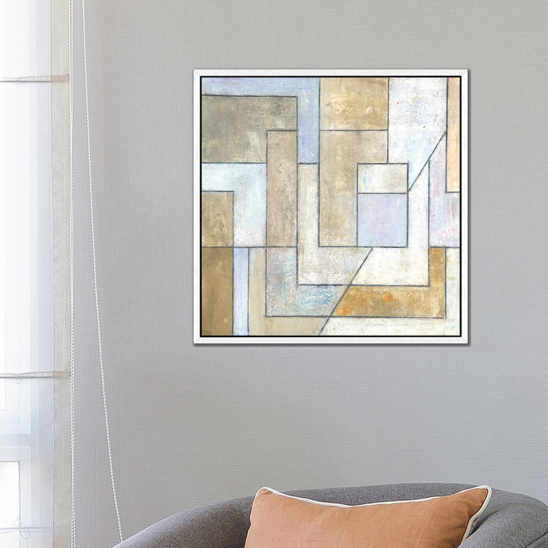 Mineral Spirits by Stephen Cimini - Painting on Canvas, 66.04cm H x 66.04cm W x 3.81cm D, White Framed