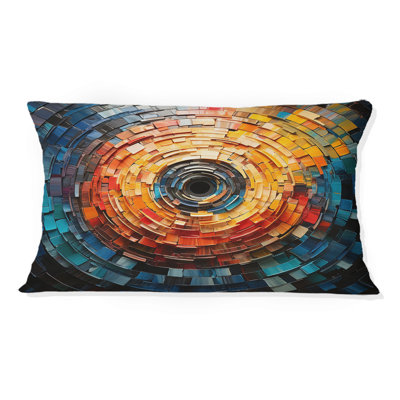 Colourful Vinyl Record Vinyl Mosaic III - Vinyl Records Printed Throw Pillow