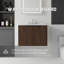 Élégant meuble-lavabo flottant avec comptoir en marbre de culture et portes à fermeture douce-133668160