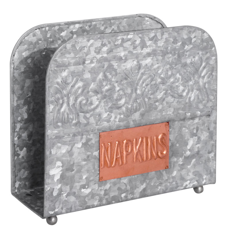 Rustic Galvanized Napkin Holder