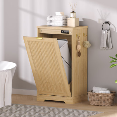 Fluted 13 Gal Tilt Out Trash Cabinet – Deodorizing
