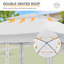 11 pi. L 11 pi. D Pavillon de jardin d'extérieur en acier à toit souple avec filet-113689401