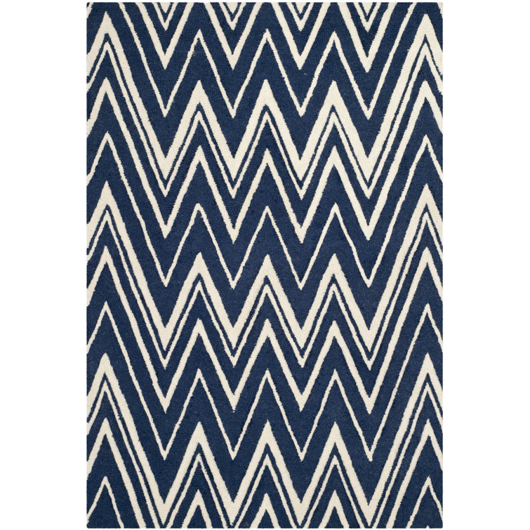 Saxmundham Chevron Wool Hand Woven Area Rug