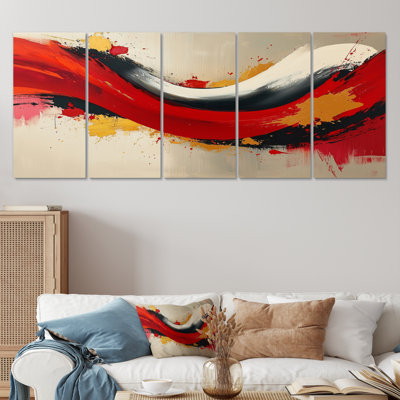 Chaos Harmony of Wild Volcano Lava III - Fauvisme - Art mural moderne sur toile