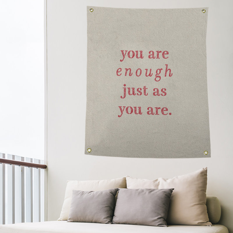 En polyester, vous êtes assez tapisserie quot, H 59 pi x l 50 po, Blanc / Rouge