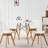Acrylic Dining Chairs Set of 4, Clear Kitchen Chair with Padded Seat, Solid Wood Legs For Living Room, Home Office-1591190209-1591190213
