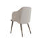 Fauteuil en velours gris Luntsford